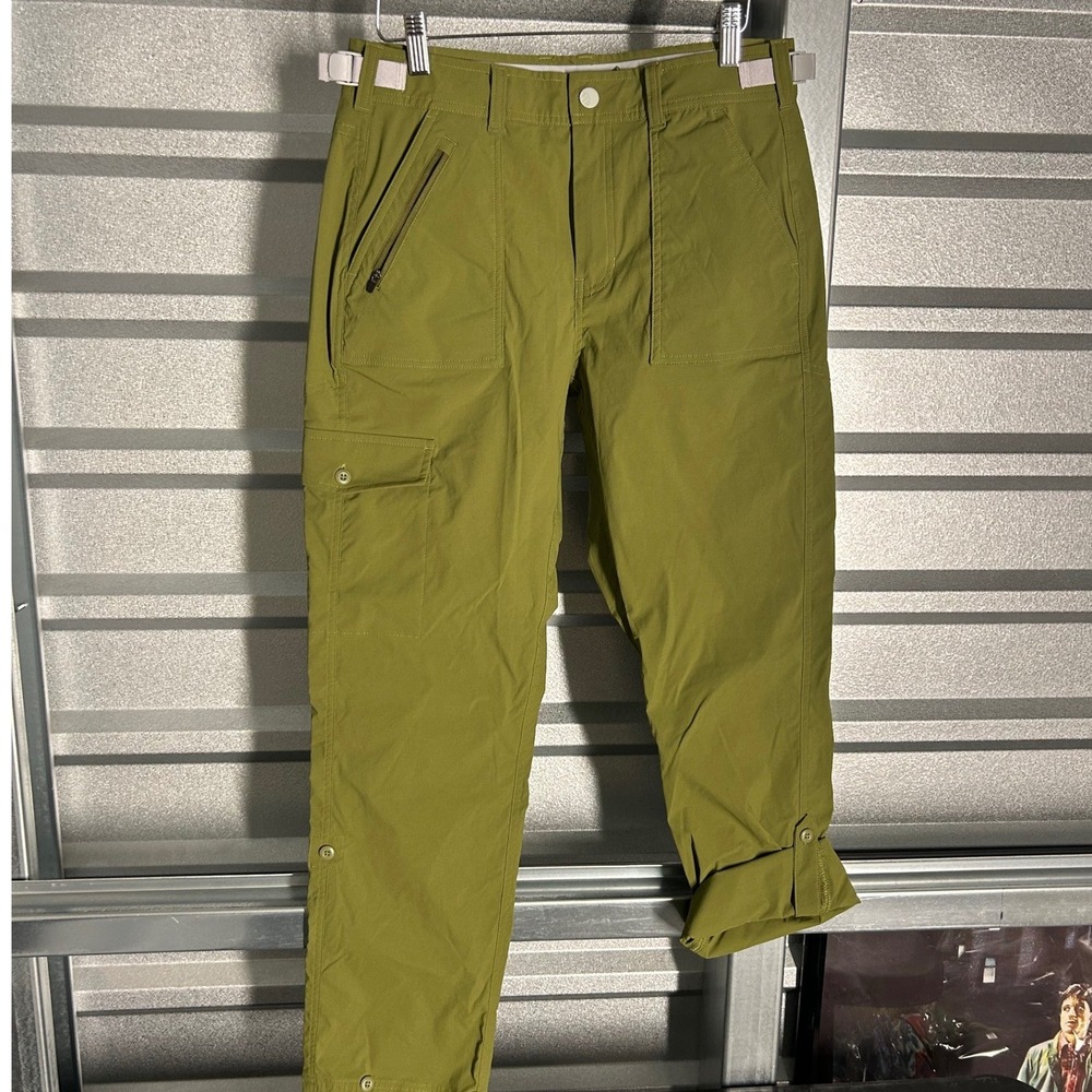 Stio Rivet Pant Womens 6 Green Hiking Outdoor Cargo Technical Utility Gorpcore